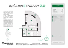 3 pokoje, mieszkanie 66,09 m², piętro 3, oferta nr A.19, Wiślane Tarasy 2.0, Kraków, Grzegórzki, ul. Grzegórzecka/Stachowskiego