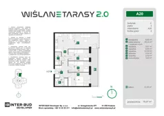4 pokoje, mieszkanie 78,67 m², piętro 3, oferta nr A.20, Wiślane Tarasy 2.0, Kraków, Grzegórzki, ul. Grzegórzecka/Stachowskiego