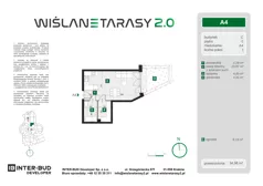 1 pokój, mieszkanie 34,98 m², parter, oferta nr A.4, Wiślane Tarasy 2.0, Kraków, Grzegórzki, ul. Grzegórzecka/Stachowskiego