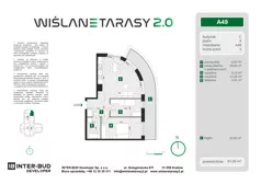3 pokoje, mieszkanie 61,09 m², piętro 8, oferta nr A.49, Wiślane Tarasy 2.0, Kraków, Grzegórzki, ul. Grzegórzecka/Stachowskiego