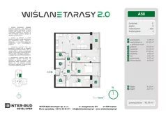 4 pokoje, mieszkanie 82,59 m², piętro 8, oferta nr A.50, Wiślane Tarasy 2.0, Kraków, Grzegórzki, ul. Grzegórzecka/Stachowskiego