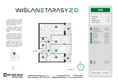 4 pokoje, mieszkanie 82,59 m², piętro 9, oferta nr A.55, Wiślane Tarasy 2.0, Kraków, Grzegórzki, ul. Grzegórzecka/Stachowskiego