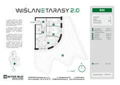 3 pokoje, mieszkanie 50,13 m², piętro 1, oferta nr A.10, Wiślane Tarasy 2.0, Kraków, Grzegórzki, ul. Grzegórzecka/Stachowskiego