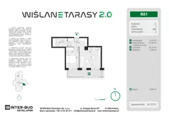 2 pokoje, mieszkanie 40,12 m², piętro 1, oferta nr B.81, Wiślane Tarasy 2.0, Kraków, Grzegórzki, ul. Grzegórzecka/Stachowskiego