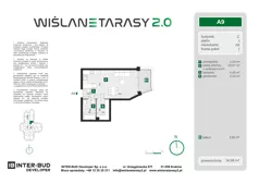 1 pokój, mieszkanie 34,98 m², piętro 1, oferta nr A.9, Wiślane Tarasy 2.0, Kraków, Grzegórzki, ul. Grzegórzecka/Stachowskiego