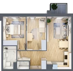 3 pokoje, mieszkanie 55,62 m², piętro 2, oferta nr M34, Legnicka Ursus, Warszawa, Ursus, Skorosze, ul. Legnicka