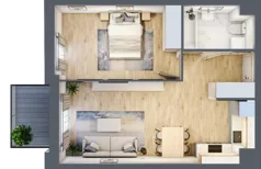 2 pokoje, mieszkanie 45,86 m², piętro 1, oferta nr M61, Legnicka Ursus, Warszawa, Ursus, Skorosze, ul. Legnicka