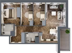 4 pokoje, apartament 78,78 m², piętro 2, oferta nr E.2.8, Inspire, Katowice, Osiedle Paderewskiego-Muchowiec, Dolina Trzech Stawów, ul. gen. Sikorskiego 41