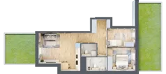 3 pokoje, apartament 58,62 m², parter, oferta nr A.1.01, CITYFLOW, Warszawa, Wola, Ulrychów, ul. Redutowa 9