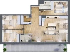 4 pokoje, apartament 114,61 m², piętro 2, oferta nr N.3.03, CITYFLOW, Warszawa, Wola, Ulrychów, ul. Redutowa 9