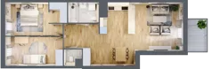 3 pokoje, apartament 74,10 m², piętro 2, oferta nr N.3.07, CITYFLOW, Warszawa, Wola, Ulrychów, ul. Redutowa 9