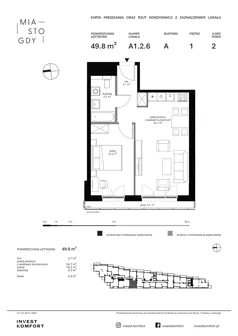 2 pokoje, apartament 49,80 m², parter, oferta nr WLAD_A_A1.2.6, Miasto GDY, Gdynia, Śródmieście, ul. Władysława IV