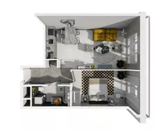 2 pokoje, apartament 49,80 m², parter, oferta nr WLAD_A_A1.2.6, Miasto GDY, Gdynia, Śródmieście, ul. Władysława IV