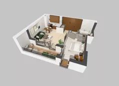2 pokoje, apartament 53,00 m², piętro 3, oferta nr CYLK_CYLK_C.4.5, Legionów 121, Gdynia, Redłowo, ul. Legionów 121