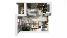 2 pokoje, mieszkanie 43,78 m², piętro 1, oferta nr A1.1.2, Małokacka, Gdynia, Witomino, ul. Małokacka