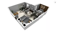 2 pokoje, apartament 59,40 m², piętro 4, oferta nr TORU_A_A1.4.10, OFF Miasto, Gdańsk, Śródmieście, ul. Toruńska