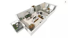 3 pokoje, apartament 91,30 m², piętro 5, oferta nr TORU_A_A1.5.5, OFF Miasto, Gdańsk, Śródmieście, ul. Toruńska