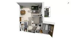 2 pokoje, apartament 59,30 m², piętro 5, oferta nr TORU_A_A1.5.6, OFF Miasto, Gdańsk, Śródmieście, ul. Toruńska