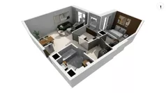 2 pokoje, apartament 59,30 m², piętro 5, oferta nr TORU_A_A1.5.6, OFF Miasto, Gdańsk, Śródmieście, ul. Toruńska