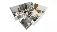 2 pokoje, apartament 59,30 m², piętro 5, oferta nr TORU_A_A1.5.6, OFF Miasto, Gdańsk, Śródmieście, ul. Toruńska