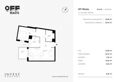 2 pokoje, apartament 59,40 m², piętro 4, oferta nr TORU_A_A1.4.10, OFF Miasto, Gdańsk, Śródmieście, ul. Toruńska