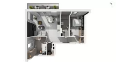 3 pokoje, apartament 62,50 m², piętro 2, oferta nr DANT_DANT_A1.3.2, Ukryte, Gdańsk, Aniołki, ul. Dantyszka