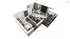 3 pokoje, apartament 62,50 m², piętro 2, oferta nr DANT_DANT_A1.3.2, Ukryte, Gdańsk, Aniołki, ul. Dantyszka