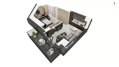 2 pokoje, apartament 42,90 m², piętro 3, oferta nr DANT_DANT_A1.4.4, Ukryte, Gdańsk, Aniołki, ul. Dantyszka