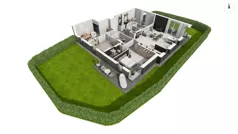 5 pokoi, apartament 137,30 m², parter, oferta nr DANT_DANT_B2.1.3, Ukryte, Gdańsk, Aniołki, ul. Dantyszka