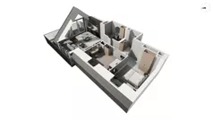 3 pokoje, apartament 59,60 m², piętro 3, oferta nr DANT_DANT_C2.4.2, Ukryte, Gdańsk, Aniołki, ul. Dantyszka