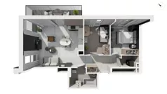 3 pokoje, apartament 65,10 m², piętro 2, oferta nr DANT_DANT_D1.3.2, Ukryte, Gdańsk, Aniołki, ul. Dantyszka