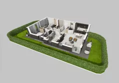 4 pokoje, apartament 98,20 m², parter, oferta nr DANT_DANT_D2.1.1, Ukryte, Gdańsk, Aniołki, ul. Dantyszka