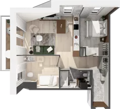 3 pokoje, mieszkanie 59,27 m², piętro 4, oferta nr WITA_A_A3.5.4, Wita 77, Gdańsk, Strzyża, ul. Wita Stwosza 77