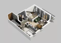3 pokoje, mieszkanie 59,27 m², piętro 4, oferta nr WITA_A_A3.5.4, Wita 77, Gdańsk, Strzyża, ul. Wita Stwosza 77