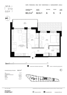 3 pokoje, apartament 60,20 m², piętro 5, oferta nr WLAD_A_A2.6.1, Miasto GDY, Gdynia, Śródmieście, ul. Władysława IV