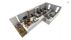 3 pokoje, mieszkanie 65,42 m², piętro 1, oferta nr NAD3_UW_W1.2.1, Nadmorski Dwór, Gdańsk, Brzeźno, ul. Nadmorski Dwór