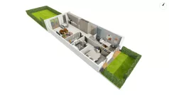3 pokoje, mieszkanie 84,05 m², parter, oferta nr NAD3_UW_W2.1.1, Nadmorski Dwór, Gdańsk, Brzeźno, ul. Nadmorski Dwór