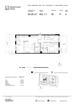 3 pokoje, mieszkanie 84,05 m², parter, oferta nr NAD3_UW_W2.1.1, Nadmorski Dwór, Gdańsk, Brzeźno, ul. Nadmorski Dwór