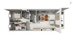 3 pokoje, mieszkanie 84,01 m², piętro 1, oferta nr NAD3_UW_W2.2.1, Nadmorski Dwór, Gdańsk, Brzeźno, ul. Nadmorski Dwór