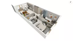 3 pokoje, mieszkanie 84,01 m², piętro 1, oferta nr NAD3_UW_W2.2.1, Nadmorski Dwór, Gdańsk, Brzeźno, ul. Nadmorski Dwór
