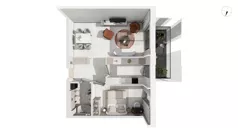 2 pokoje, apartament 59,90 m², piętro 1, oferta nr BER2_IJK_K2.1.1, Nowe Kolibki, Gdynia, Orłowo, Kolibki, ul. Bernadowska