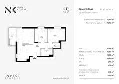 3 pokoje, apartament 77,10 m², piętro 1, oferta nr BER2_IJK_I2.1.5, Nowe Kolibki, Gdynia, Orłowo, Kolibki, ul. Bernadowska