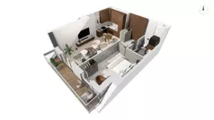 2 pokoje, apartament 44,30 m², piętro 4, oferta nr WITA_A_A1.5.4, Wita 77, Gdańsk, Strzyża, ul. Wita Stwosza 77