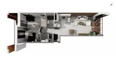 3 pokoje, apartament 74,50 m², parter, oferta nr WAL3_RSTU_R2.3.1, Brabank Apartamenty , Gdańsk, Śródmieście, ul. Stara Stocznia/Wałowa