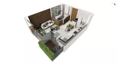 1 pokój, apartament 33,50 m², parter, oferta nr WAL3_RSTU_T.1.3, Brabank Apartamenty , Gdańsk, Śródmieście, ul. Stara Stocznia/Wałowa