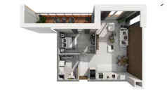 2 pokoje, apartament 55,20 m², parter, oferta nr WAL3_RSTU_U.5.1, Brabank Apartamenty , Gdańsk, Śródmieście, ul. Stara Stocznia/Wałowa