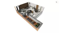 2 pokoje, apartament 55,20 m², parter, oferta nr WAL3_RSTU_U.5.1, Brabank Apartamenty , Gdańsk, Śródmieście, ul. Stara Stocznia/Wałowa