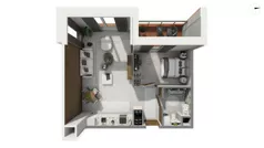 2 pokoje, apartament 55,10 m², parter, oferta nr WAL3_RSTU_U.6.8, Brabank Apartamenty , Gdańsk, Śródmieście, ul. Stara Stocznia/Wałowa