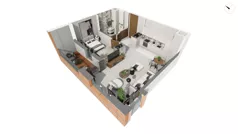2 pokoje, apartament 55,10 m², parter, oferta nr WAL3_RSTU_U.6.8, Brabank Apartamenty , Gdańsk, Śródmieście, ul. Stara Stocznia/Wałowa