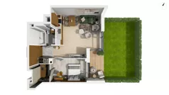 2 pokoje, apartament 50,10 m², piętro 1, oferta nr CYLK_CYLK_C.2.4, Legionów 121, Gdynia, Redłowo, ul. Legionów 121